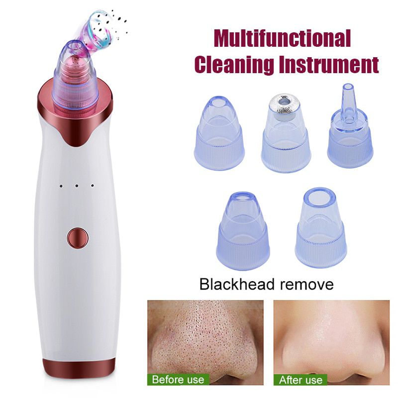 Electric Blackhead Remover Vacuum Face Ance Pore Cleaner Vacuum Skin Care Suction Pimple Clean Skin Scrubber Nano Facial Steamer