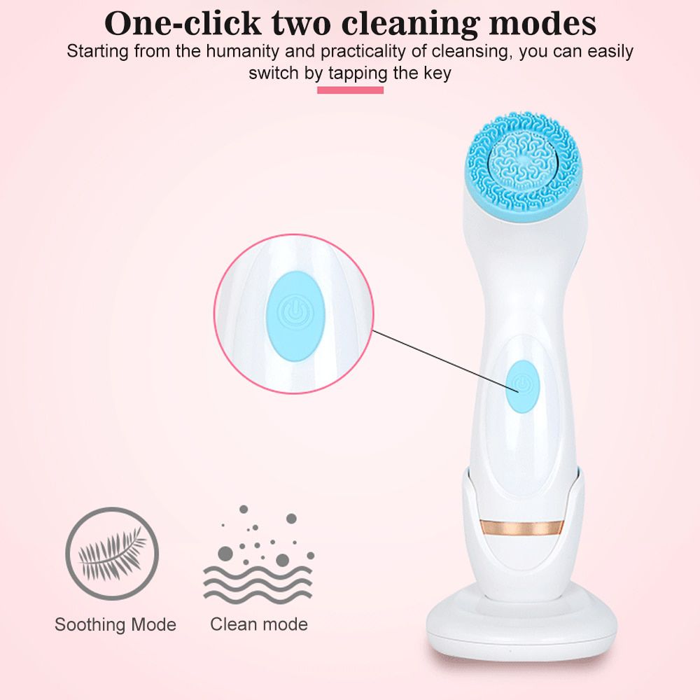 Electric Face Cleaners Facial Cleansing Brush Pore Ceaner Skin Deep Cleaning Brush Heads Face Cleaner Face Spa Facial Massage