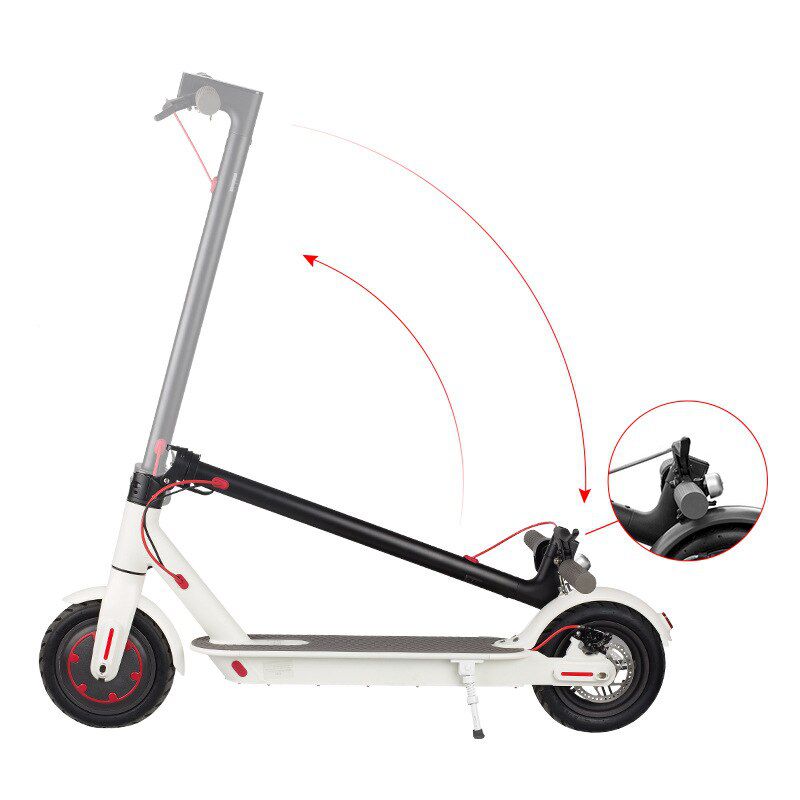 Electric scooter with 8.5 inch pneumatic tires, foldable adult wheeled electric scooter, portable electric scooter for commuting