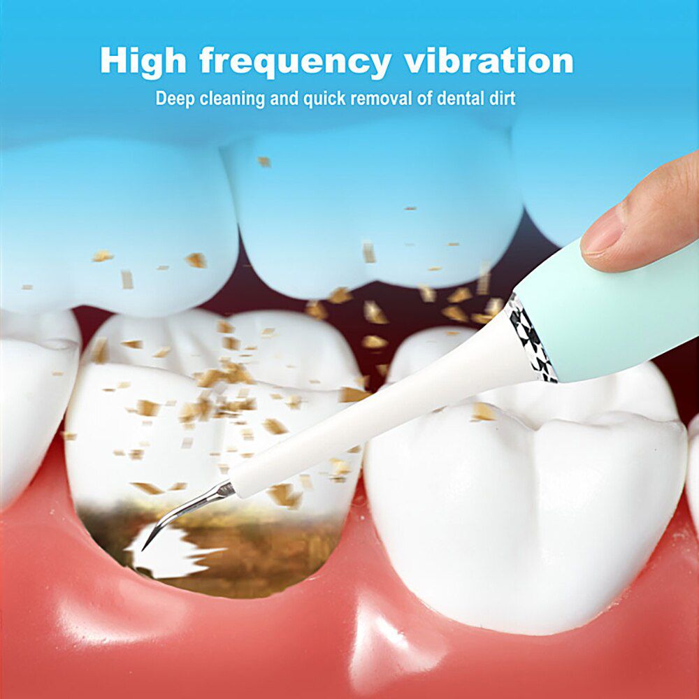 Electric Toothbrush Scaler 2 in 1 Dental Vibrition Sonic Remove Calculus Smoke Stain Tartar Clean Whiten Teeth Replaceable Head