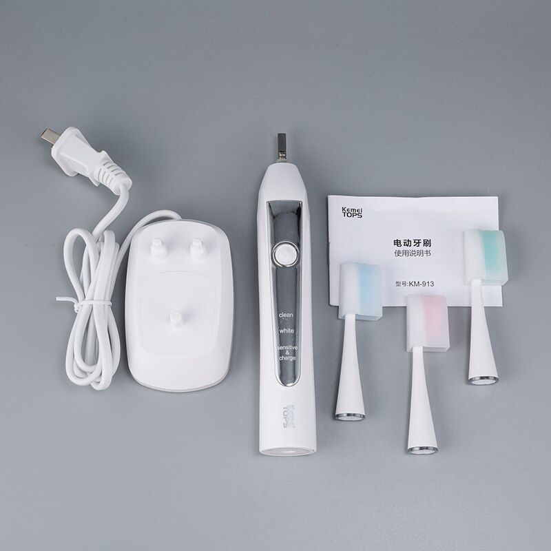 ultrasonic electric toothbrush rechargeable toothbrush for adults washable sonic teeth brush wave