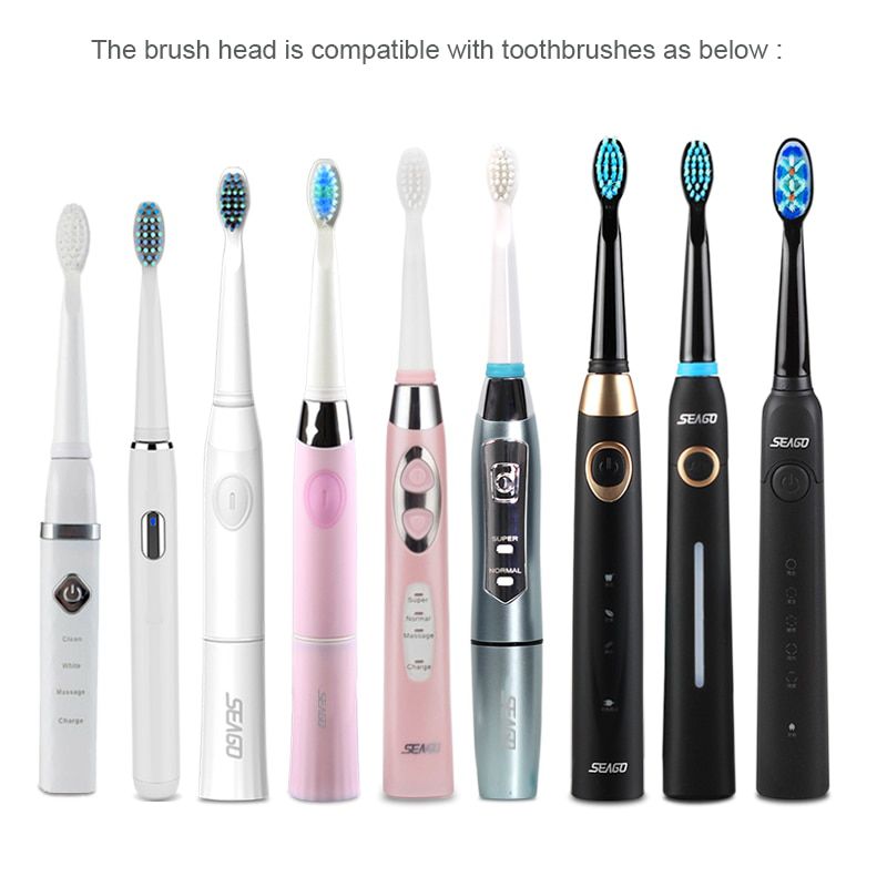 Electric Toothbrush Heads Sonic Replacement Brush Heads Fits for SG515/SG551/SG958/SG910/E2/E4/E9 with Faded Bristles