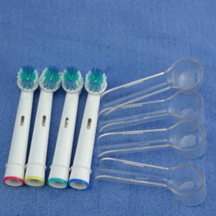 4Pcs/Lot Sonic Electric Smooth Brush With Protective Cover For SB-17A Oral B Electric Toothbrush Precision Clean Brushhead