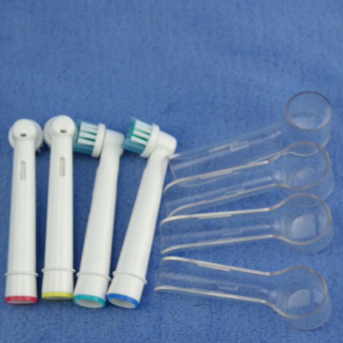 4Pcs/Lot Sonic Electric Smooth Brush With Protective Cover For SB-17A Oral B Electric Toothbrush Precision Clean Brushhead