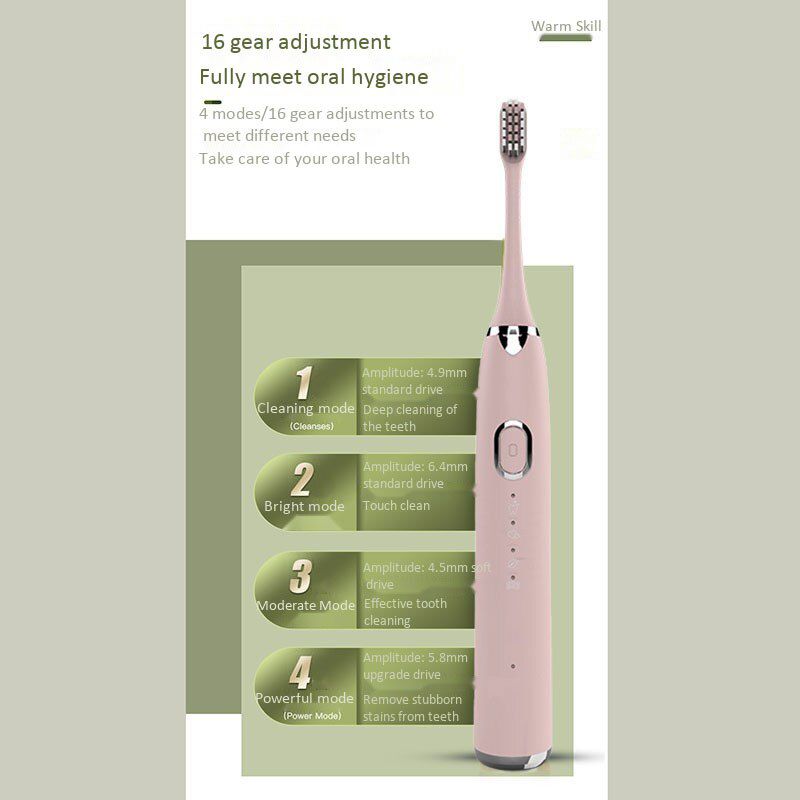 Electric Toothbrush Sonic Rechargeable Top Quality Smart Chip Toothbrush Head Replaceable