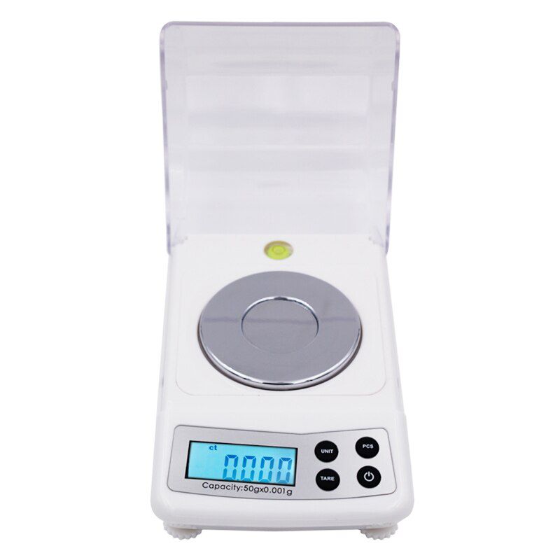 50g 0.001g Electronic Jewelry Scales Gold Germ Lab Weight Balance 0.001g Precision LCD Digital Counting Carat Milligram Scale