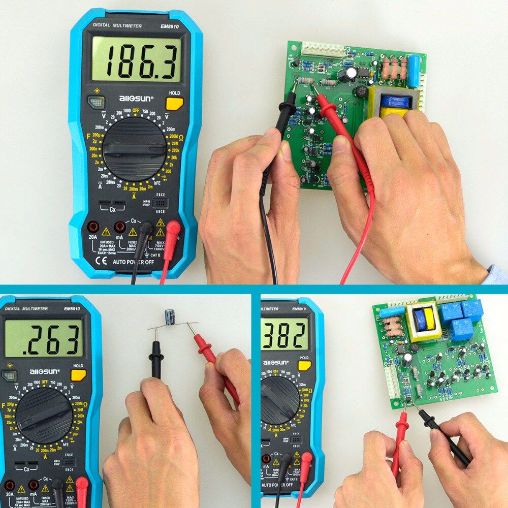 EM8910 Digital Multimeter Multi tester Backlight AC/DC Ammeter Voltmeter Ohm Portable Meter voltage meter