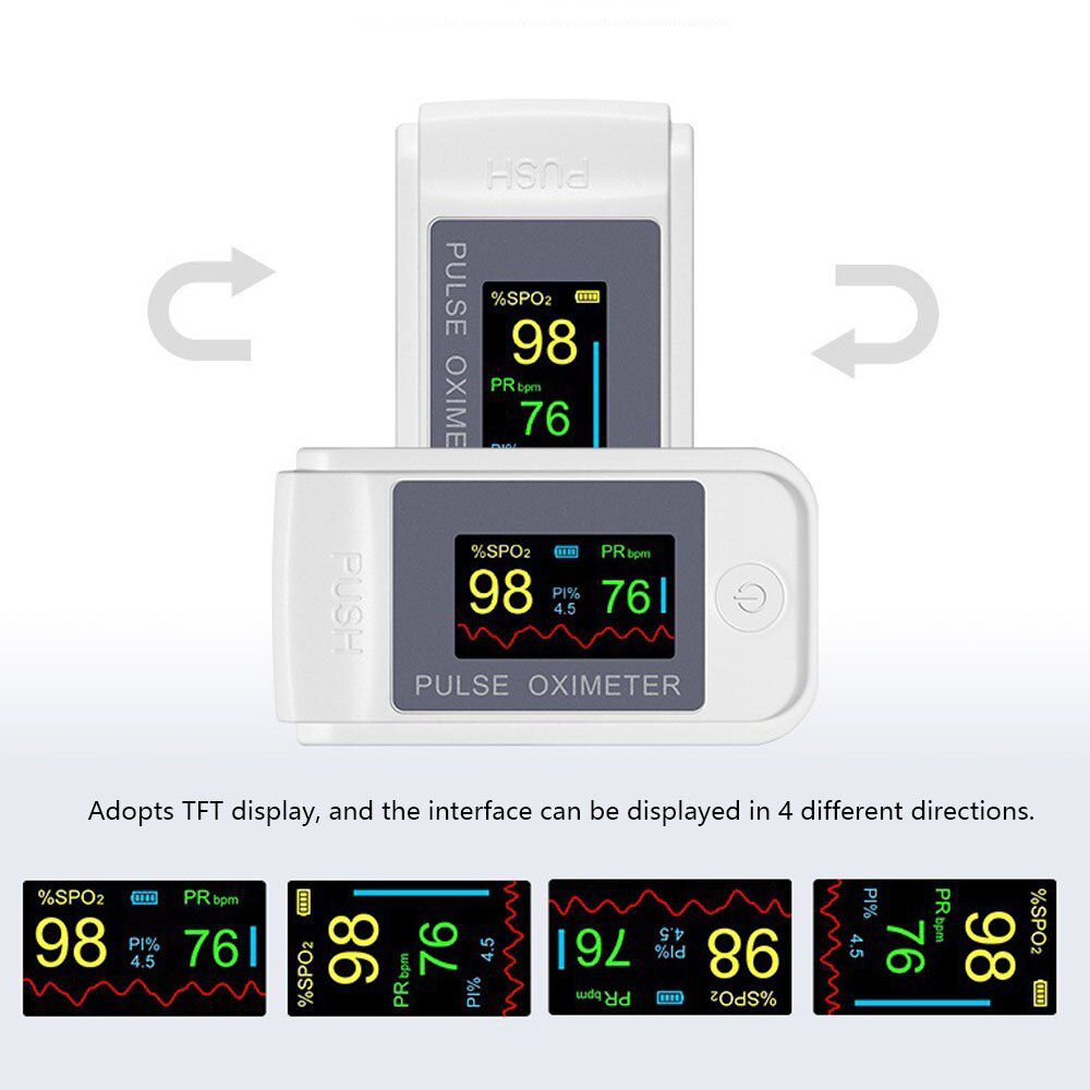 Oximeter Wholesale Price Fingertip Pulse Oximeter TFT Screen SpO2 Oxygen Saturation Monitor Pulse Rate Measuring Meter