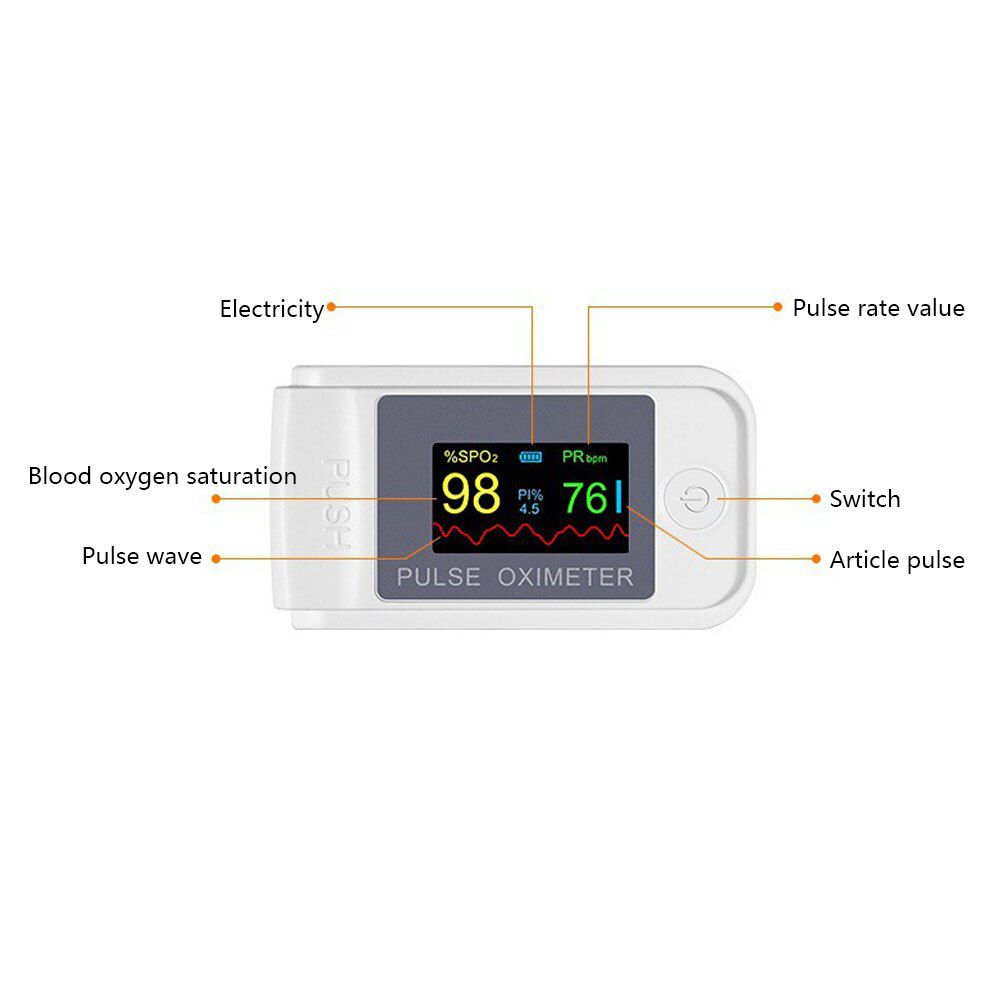 Oximeter Wholesale Price Fingertip Pulse Oximeter TFT Screen SpO2 Oxygen Saturation Monitor Pulse Rate Measuring Meter