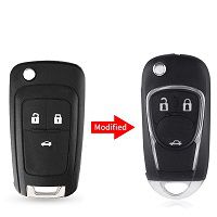 Flip Remote Car Key Shell Modified For Chevrolet Cruze Epica Lova Camaro Impala 3 Buttons HU100 Blade Fob Replacement