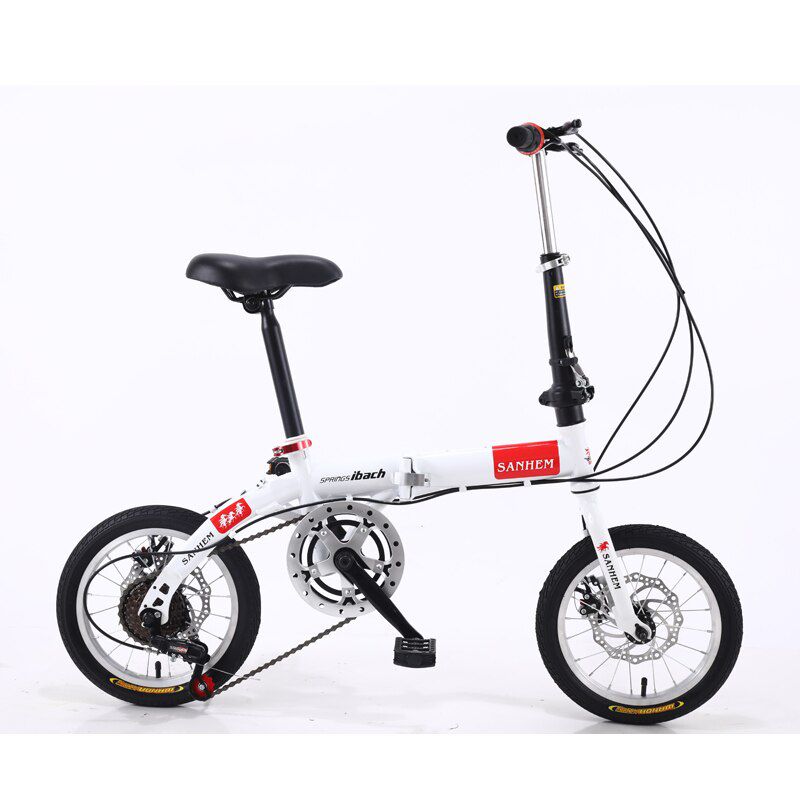 Folding bicycle adult children students variable speed disc brake bicycle 16 inch men and women portable