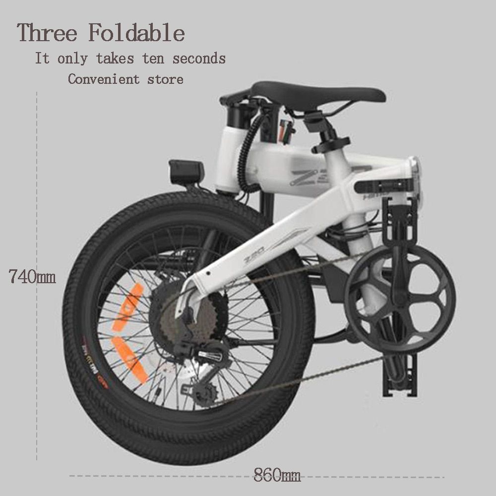 Foldable Folding Electric Bicycle 20'' CST Tire Urban E-bike IPX7 250W DC Motor 25km/h 36V Removable Battery Z20