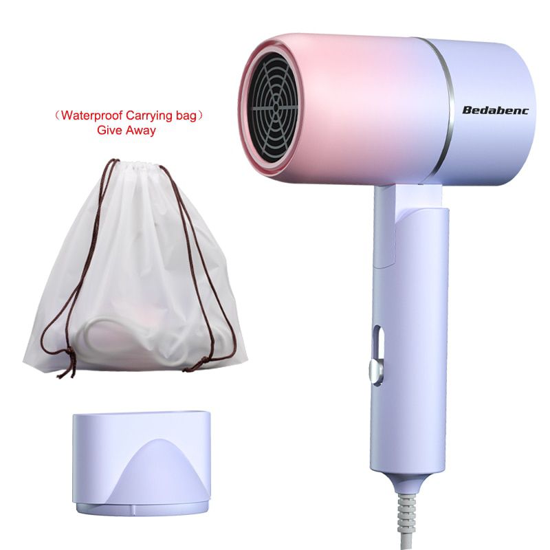 Folding Hair dryer 220V-240V 750W With Carrying Bag Hot Air Anion Hair Care For Home MIni Travel Hair Dryer Blow Drier Portable