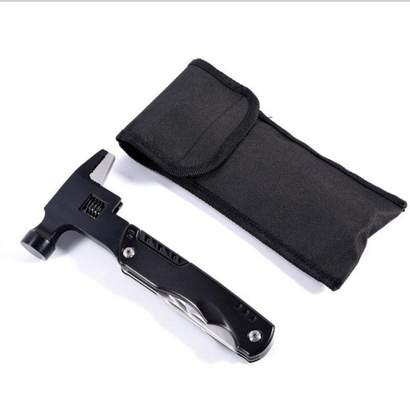 Outdoor camping tools folding knife Multifunctional hammer Adjustable open end wrench Screwdriver Pocket knife Bottle opener