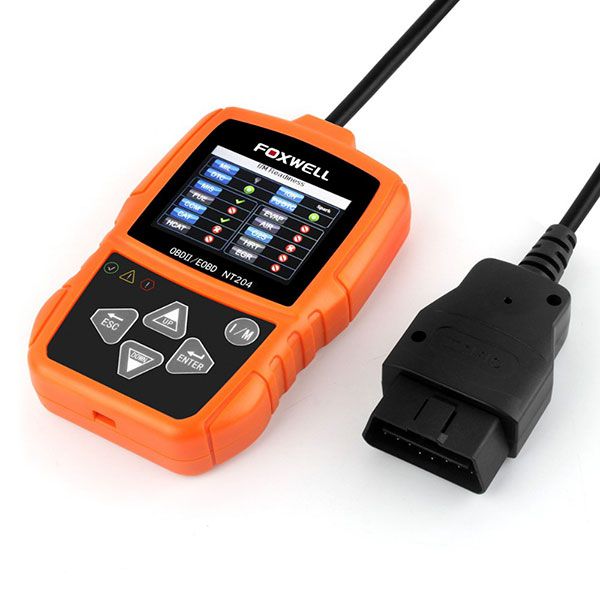 Original FOXWELL NT204 OBD2 CAN Diagnostic Tool Fault Code Reader Multi-languages Available