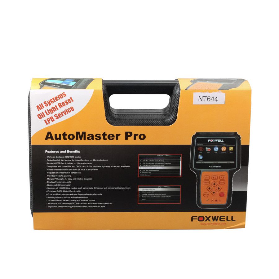 FOXWELL NT644 PRO OBD2 Professional Diagnostic Tool Full System Airbag ABS EPB Reset DPF Regeneration Car OBD Automotive Scanner