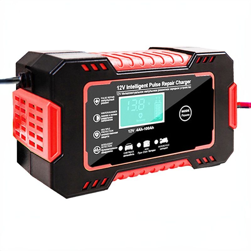 Full Automatic Car Battery Charger 12V Digital Display Battery Charger Power Puls Repair Chargers Wet Dry Lead Acid