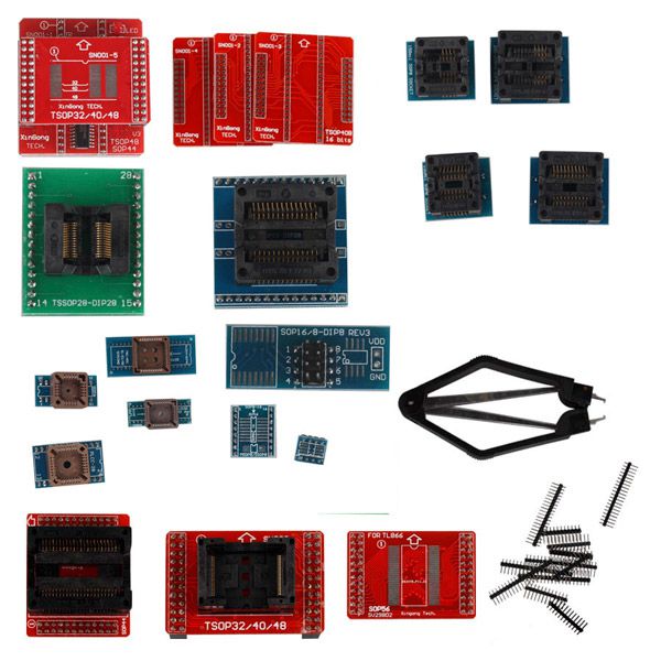 Full Set 21pcs Socket Adapters for Super Mini Pro TL866A/TL866CS EEPROM Programmer