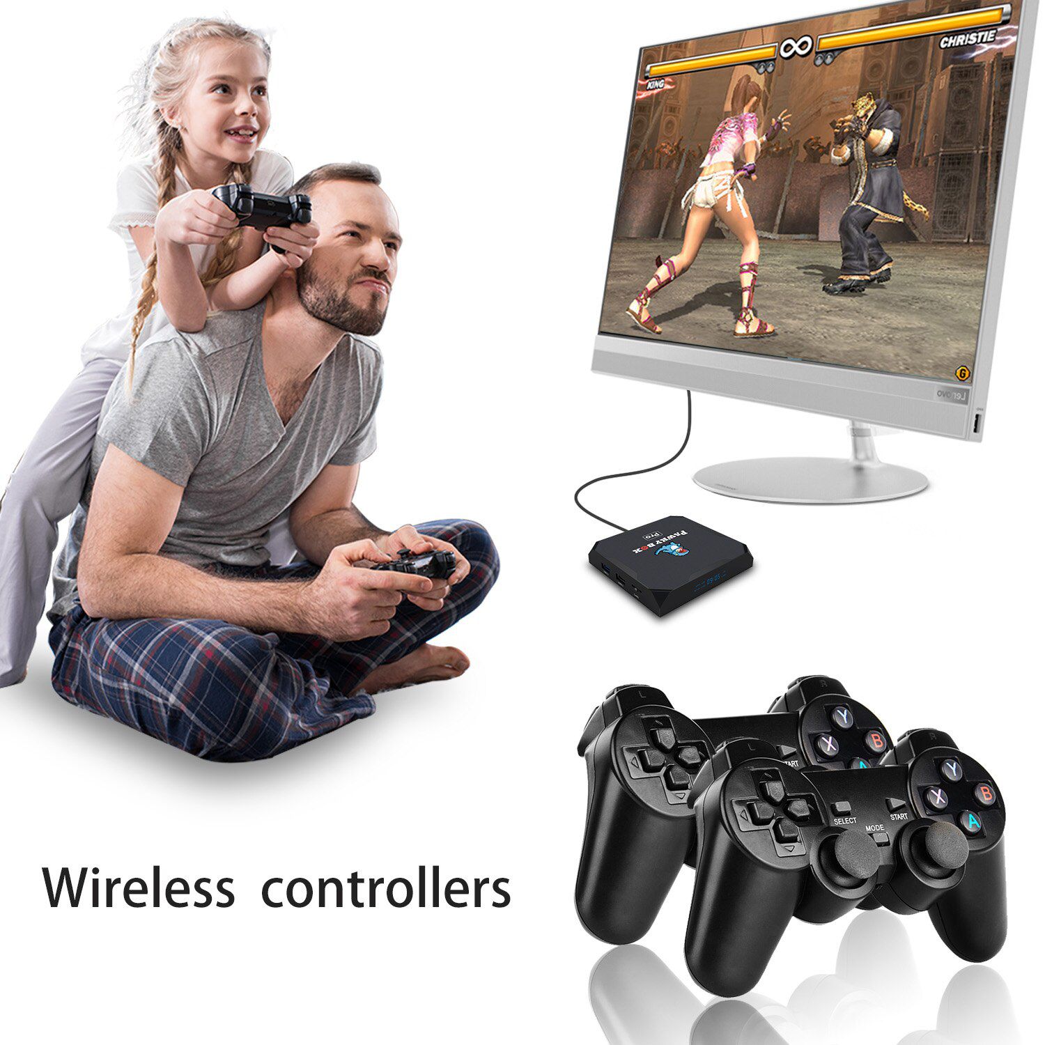 Gamepad 2pcs/set 2.4G Wireless Game Controller With USB Adapter For Video Game Console With 360° Joystick For PC Laptop TV