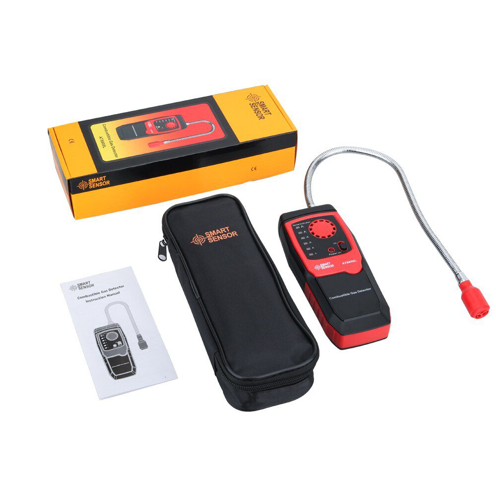 AS8800L MT8800 AT8800L Gas Analyzer Combustible Gas Detector Port Flammable Natural Gas Leak Meter Tester Air Quality Monitor Alarm for Hazardous Gas