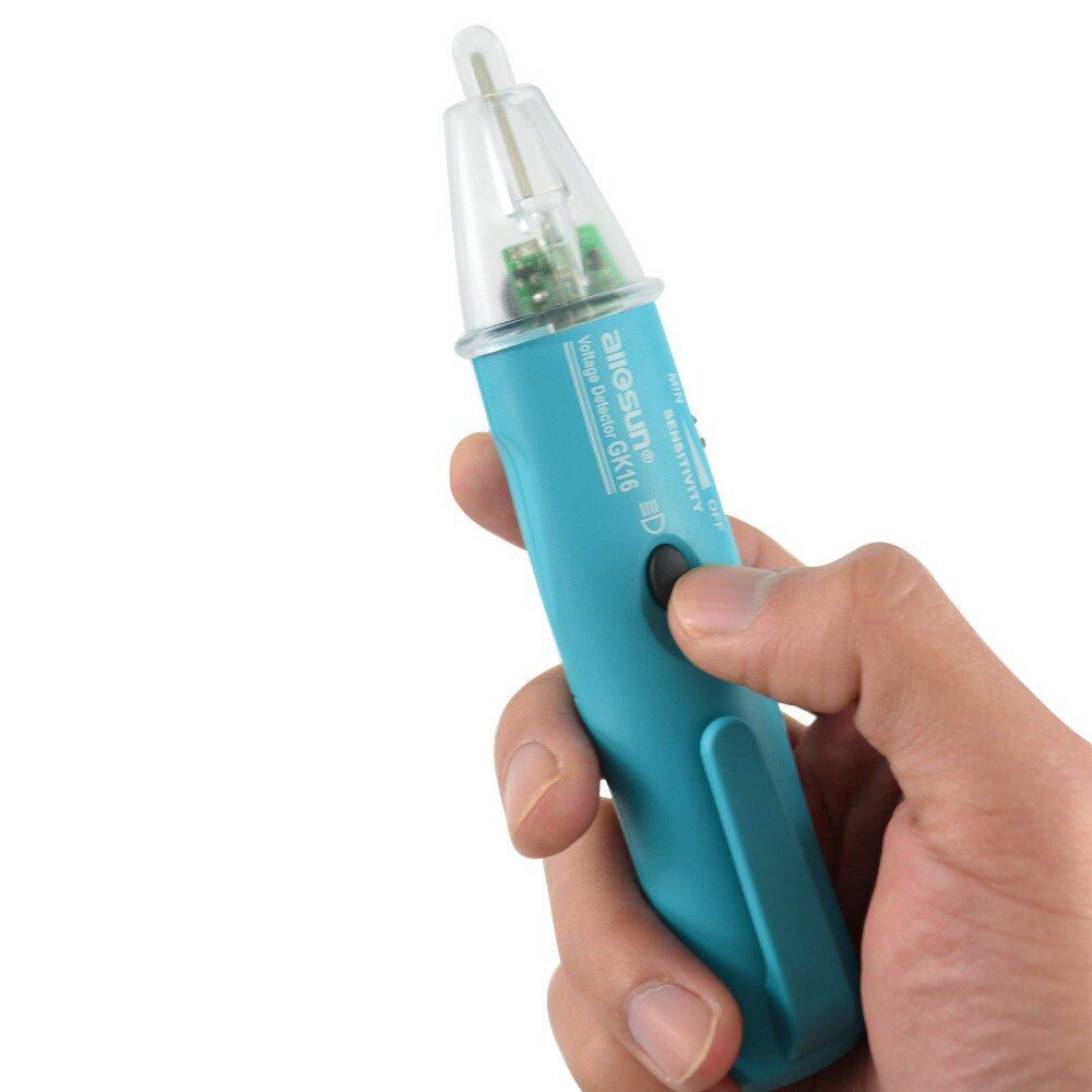 GK16 Non Contact Voltage Detector / Electric Pen 50Hz-400Hz AC 5V-1000V with Adjustable Sensitivity and Flashlight