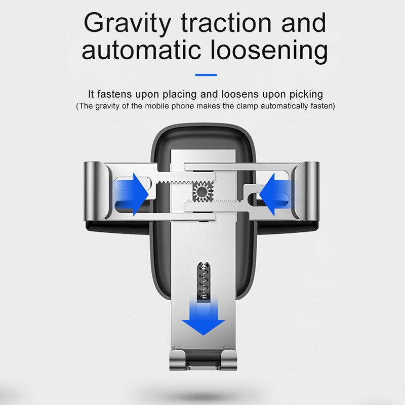 Gravity Car Phone Holder for Car CD Slot Mount Phone Holder Stand for iPhone 11 Pro Xs Max Metal Cell Mobile Phone Holder