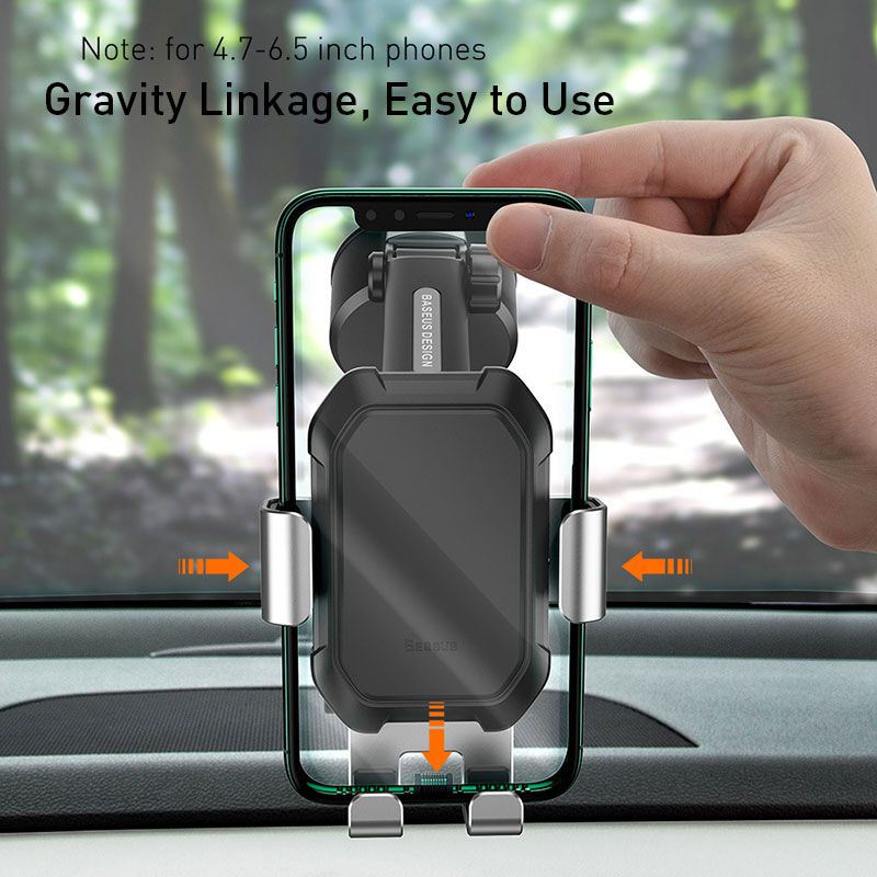 Gravity Car Phone Holder Car Mobile Support Suction Cup Adjustable Cell phone Holder In Car For iPhone Samsung Xiaomi