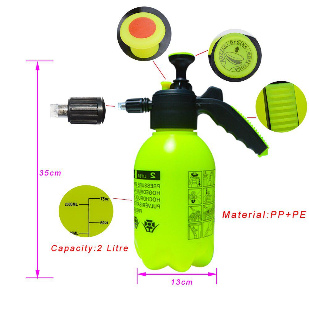 Hand Operated Pressurized Snow Foam Sprayer Foam Cannon Foam Nozzle hand pump foam sprayer 2L Bottle car wash window cleaning