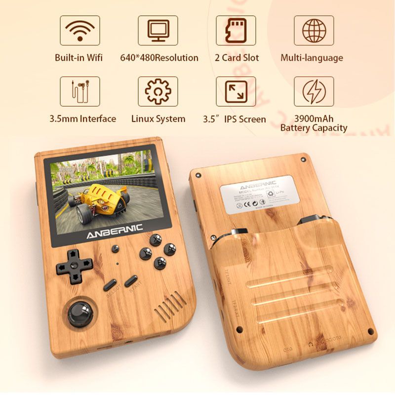 Handheld Game Console RG351V 3.5 Inch Retro Console Mini TV Game Player RK3326 Portable Video Game Console Emulators