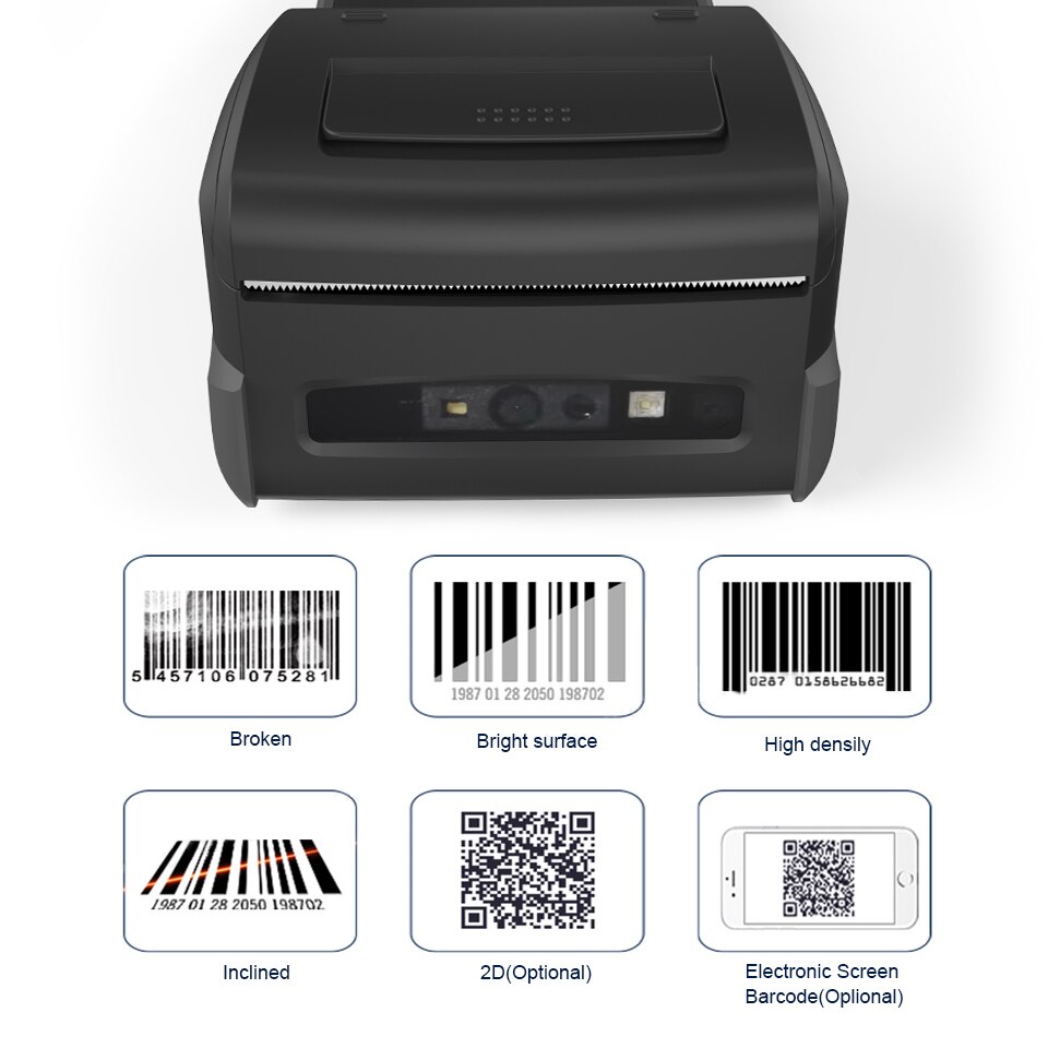 Handheld POS Terminal Mobile Smart PDA Built-in Label Sticker Thermal Printer Android 8.1 1D 2D Barcode Scanner