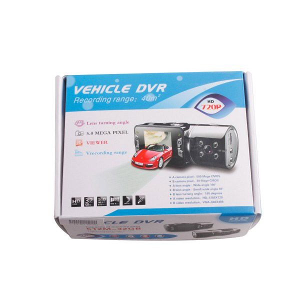 HD 720P NEW Dual Lens Dashboard Car cam vehicle Camera Video Recorder DVR