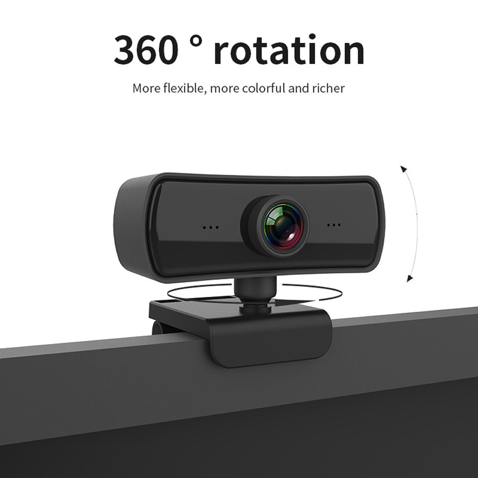 2K 2040*1080P Webcam HD Computer PC WebCamera with Microphone Rotatable Cameras for Live Stream Video Class Conference PC Gamer