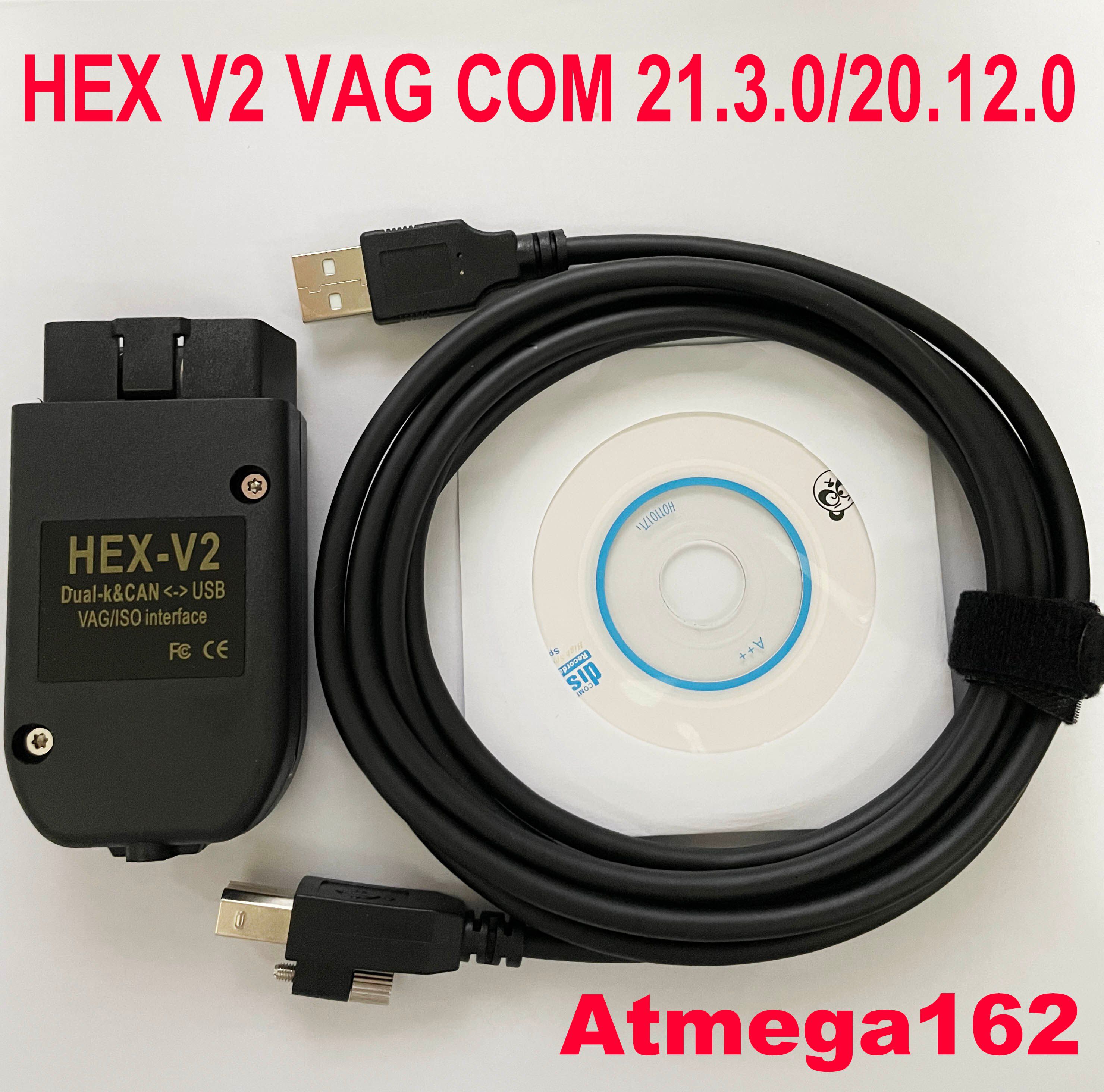 HEX V2 Obd2 Scanner vcds 21.9FOR V-W For AUDI ATMEGA162+16V8+FT232RQ with best quality