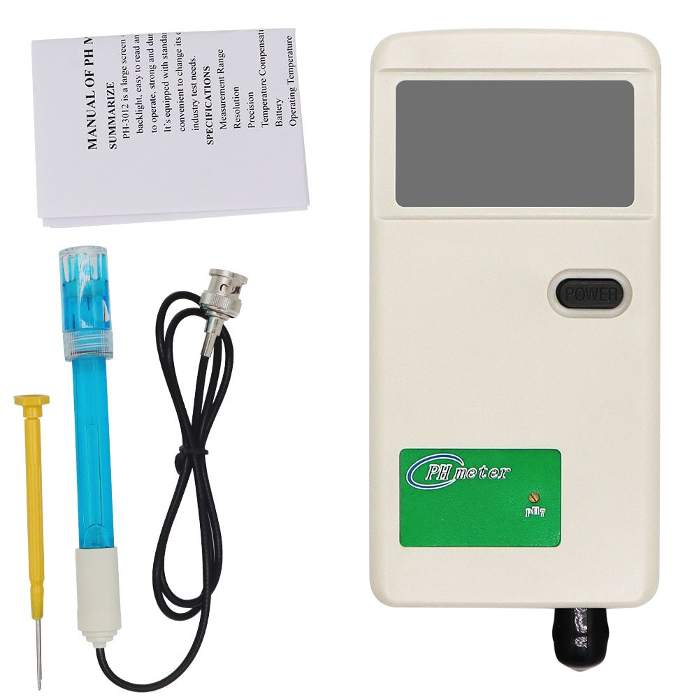 High Precision PH-3012B pH Meter Water Quality Acidity Tester Monitor for Aquarium Pool Laboratory Drinking Water