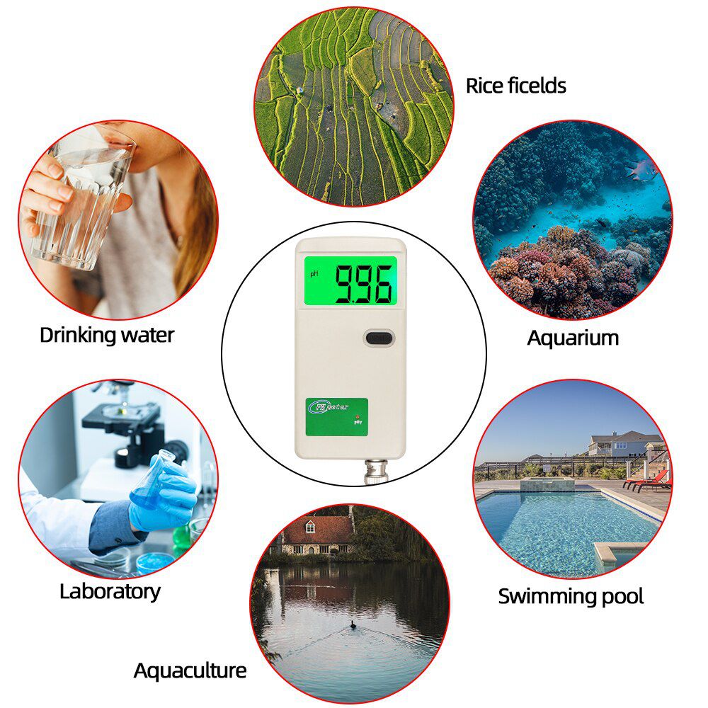 High Precision PH-3012B pH Meter Water Quality Acidity Tester Monitor for Aquarium Pool Laboratory Drinking Water