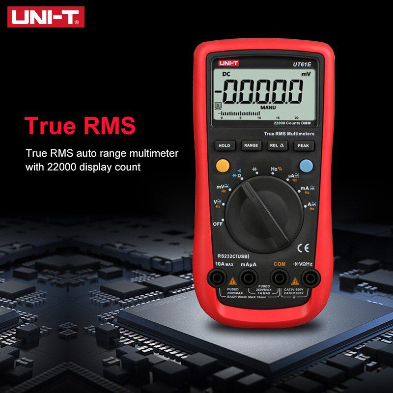 UNI-T UT61E High Reliability Digital Multimeter Meter PC Connect AC DC Voltage Relative Mode 22000 Counts Data Hold