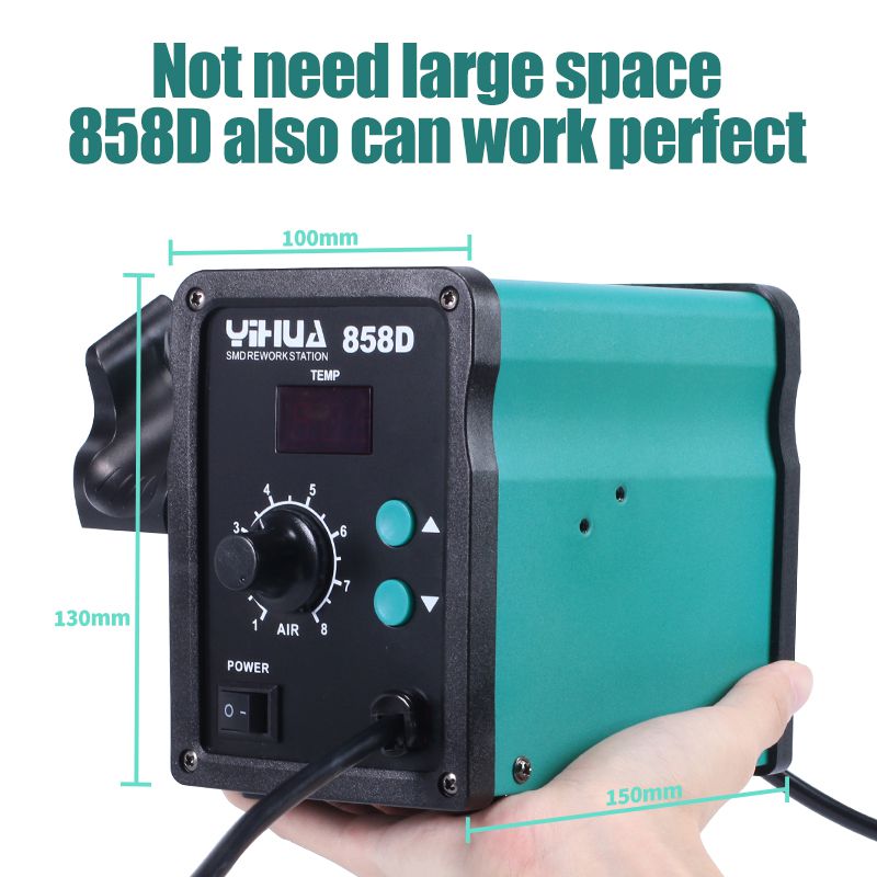 YIHUA 858D Hot Air Gun Soldering Station 700W BGA Rework Station 110V/220V Heat Gun LED Digital Display Welding Station