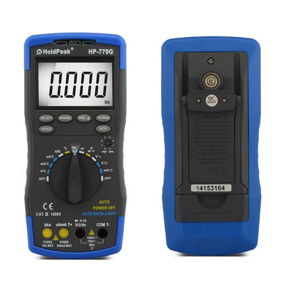 HP-770G Digital Multimeter DMM DC AC Voltage Temperature ,for Resistance/ Capacitance/ Frequency/ Temperature/ Duty Cycle Test