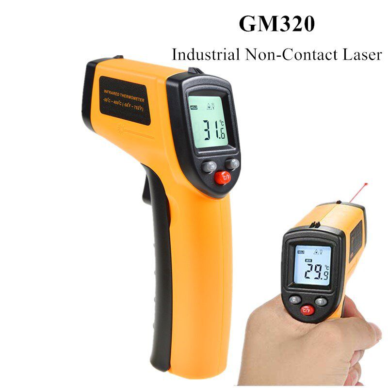 GM320 Non-Contact Laser -50~400 ℃ Infrared Thermometer Infrared Pyrometer IR Laser Temp Meter Industrial Pyrometer Point Gun 40%