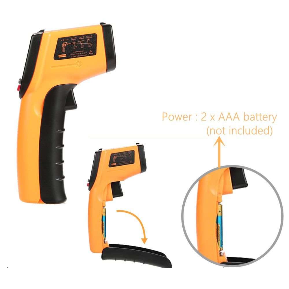 GM320 Non-Contact Laser -50~400 ℃ Infrared Thermometer Infrared Pyrometer IR Laser Temp Meter Industrial Pyrometer Point Gun 40%