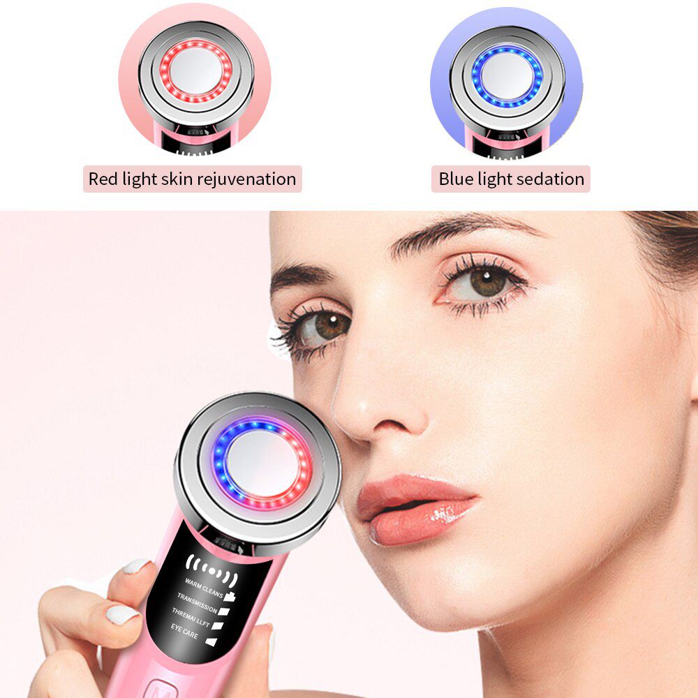 IPL Warm Vibration Massage Beauty Device Deep Cleansing Facial Skin Care Blackhead Remover Acne Portable Mini USB Moisturizer