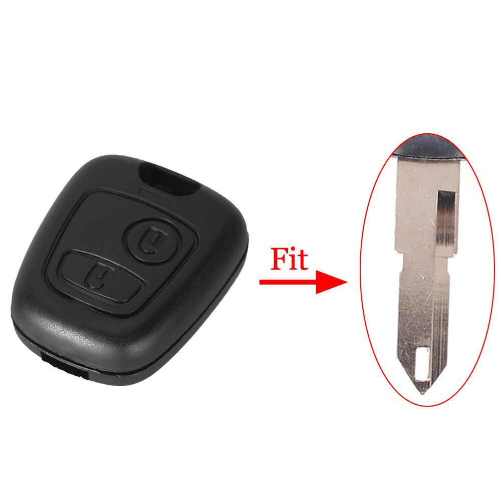 Key Shell For Peugeot 107 207 307 407 406 806 For Citroen C1 C2 C3 C4 C5 Picasso Berlingo Saxo 2 Button Remote Key Case