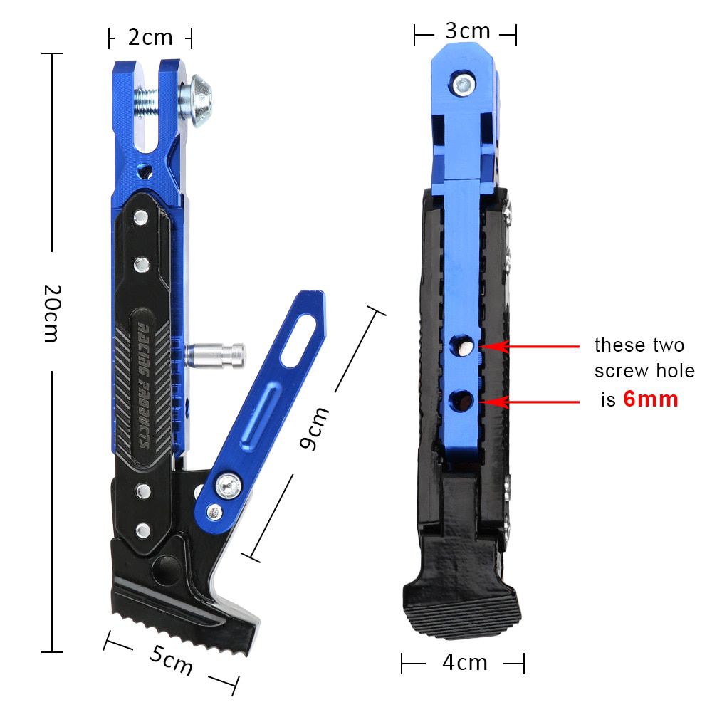 Kick Stand Parking Bracket Adjustable Kickstand Motorcycle Accessories Foot Side Stand for Electric Motorbike Motorcycle CNC