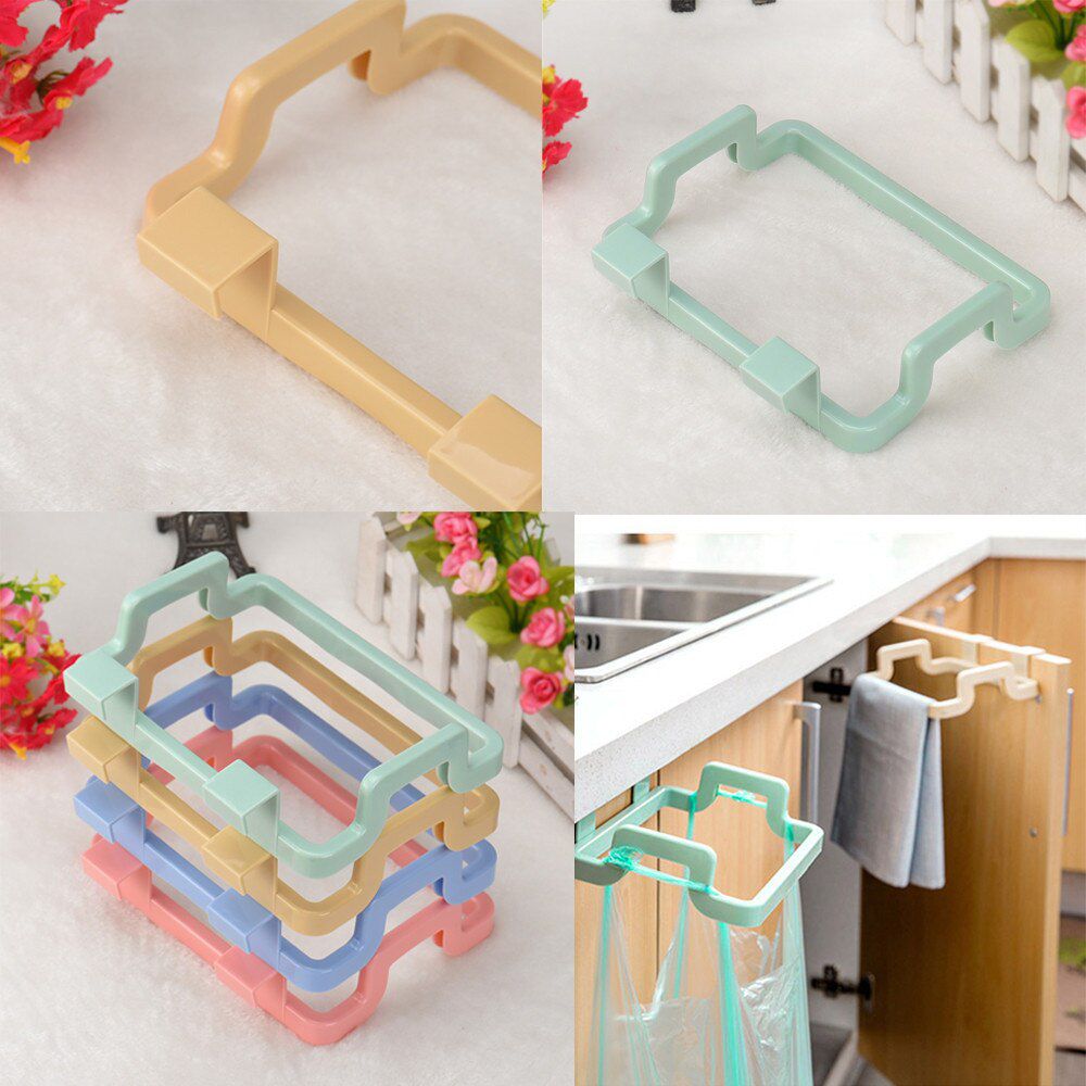 1/2/4pcs Holder Garbage Bag Rack Kitchen Gadgets Portable Hanging Trash Plastic Garbage Bag Holder Storage Rack Rubbish Bag