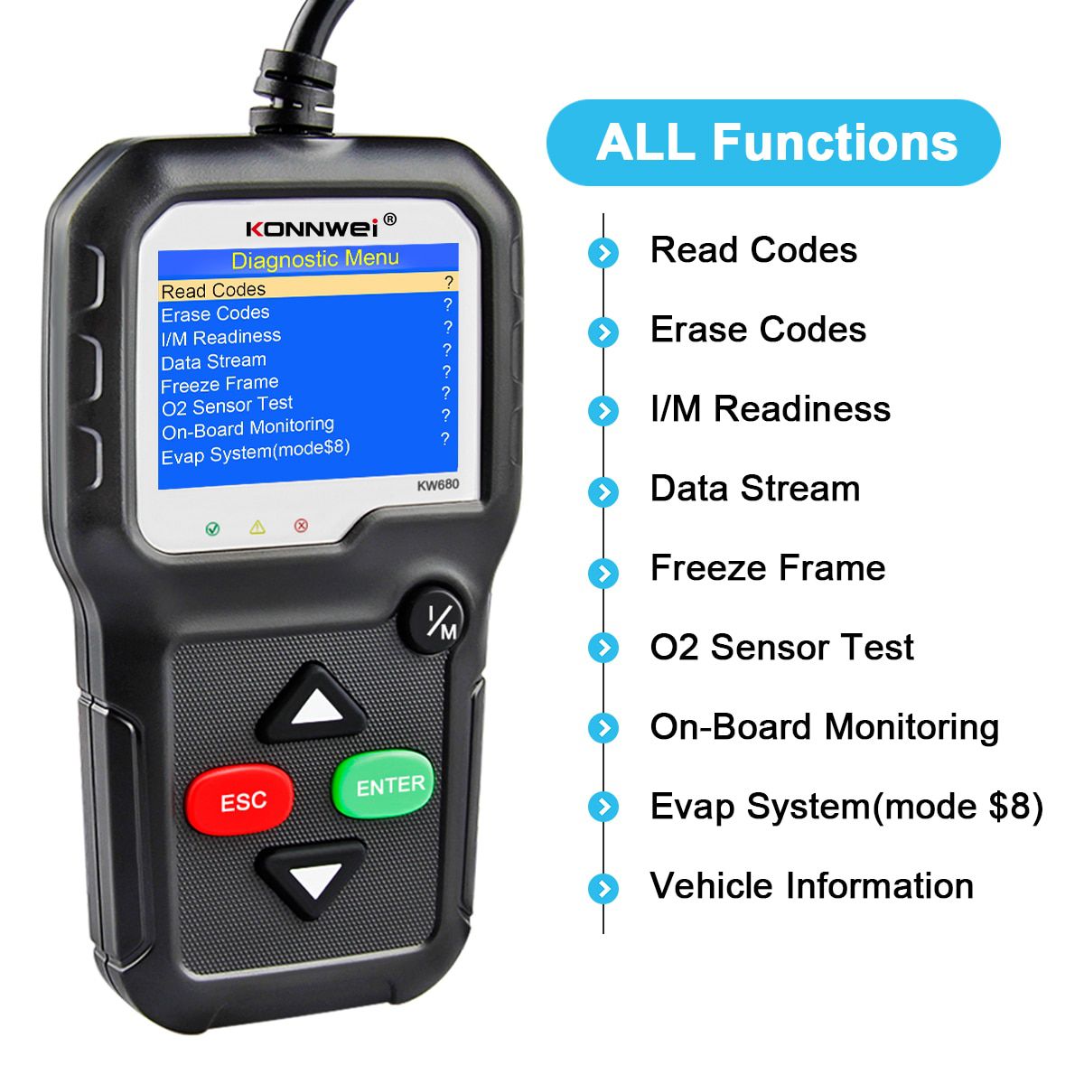 OBD2 Scanner OBD 2 Car Diagnostic Auto Diagnostic Tool KONNWEI KW680 Car Scanner Tools Diagnostic Scanner