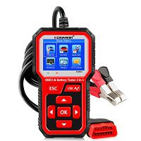 KONNWEI KW681 6V 12V Car Motorcycle Battery Tester Auto Diagnostic Tool 2 in1 2000 CCA Car OBD2 Scanner Full OBD 2 Function