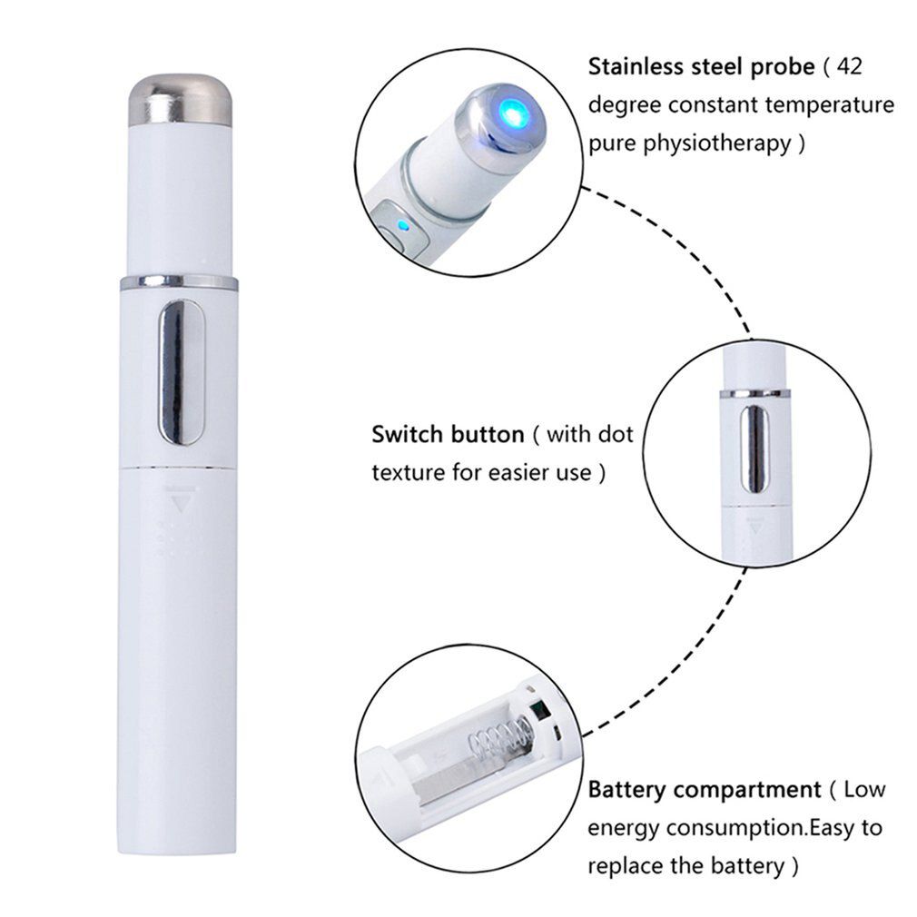 Laser Ance Pen Protable Beauty Machine Acne Treatment Aging Anti-Wrinkle Scar Remover Device Laser Blue Light Therapy Acne Pen