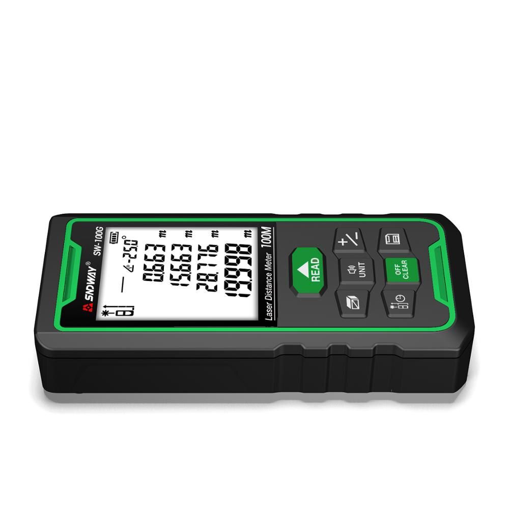 Laser Distance Meter Green Range Finder 100m 70m 50m Laser Rangefinder Trena Tape Measure Ruler Roulette Angle Measureme