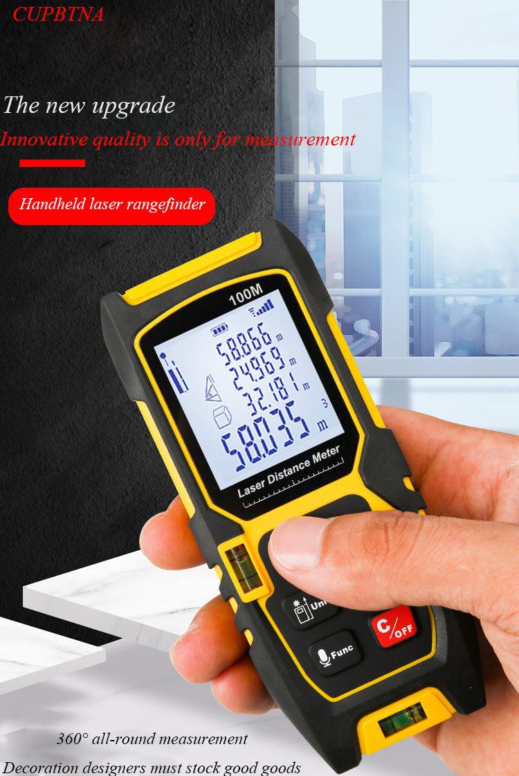 80m Laser Distance Meter Rangefinder Slope Trajectory Compensation Digital Laser Measure Tape Roulette Range Finder