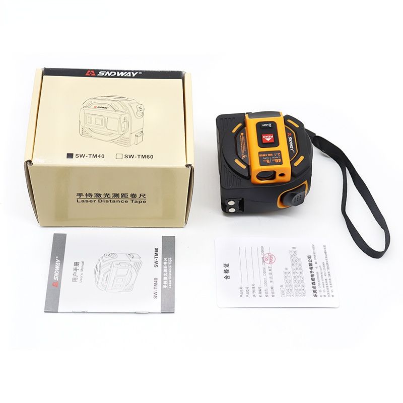 Laser Distance Measuring Tape 40M 60M Digital Tape Measure 2-in-1 Laser Distance Meter Trena Range finder Construct Tools